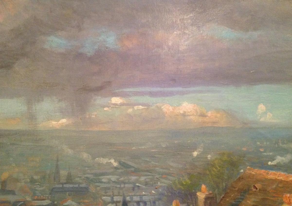 Henri Vignet, View Of Rouen From The Heights, Oil On Canvas, 61 X 50cm, Signed-photo-1