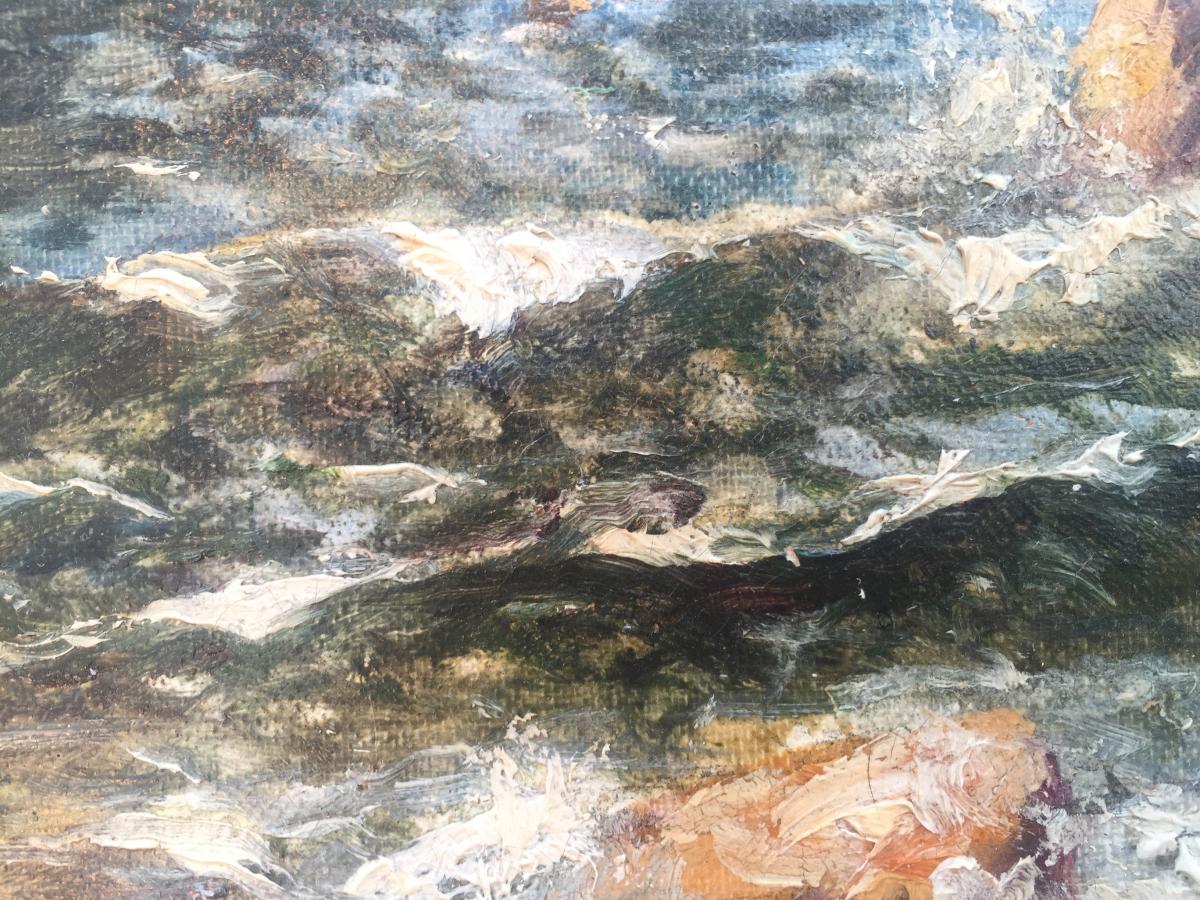 Charles Cousin, Cote Varoise Au Morillon, Oil On Canvas, 35 X 43,5 Cm-photo-1