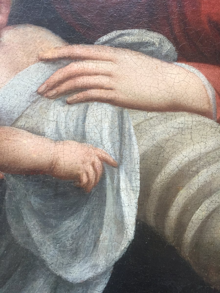 Atelier De Jacques Blanchard, Oil On Canvas, 61.5 X 55.5 Cm-photo-3
