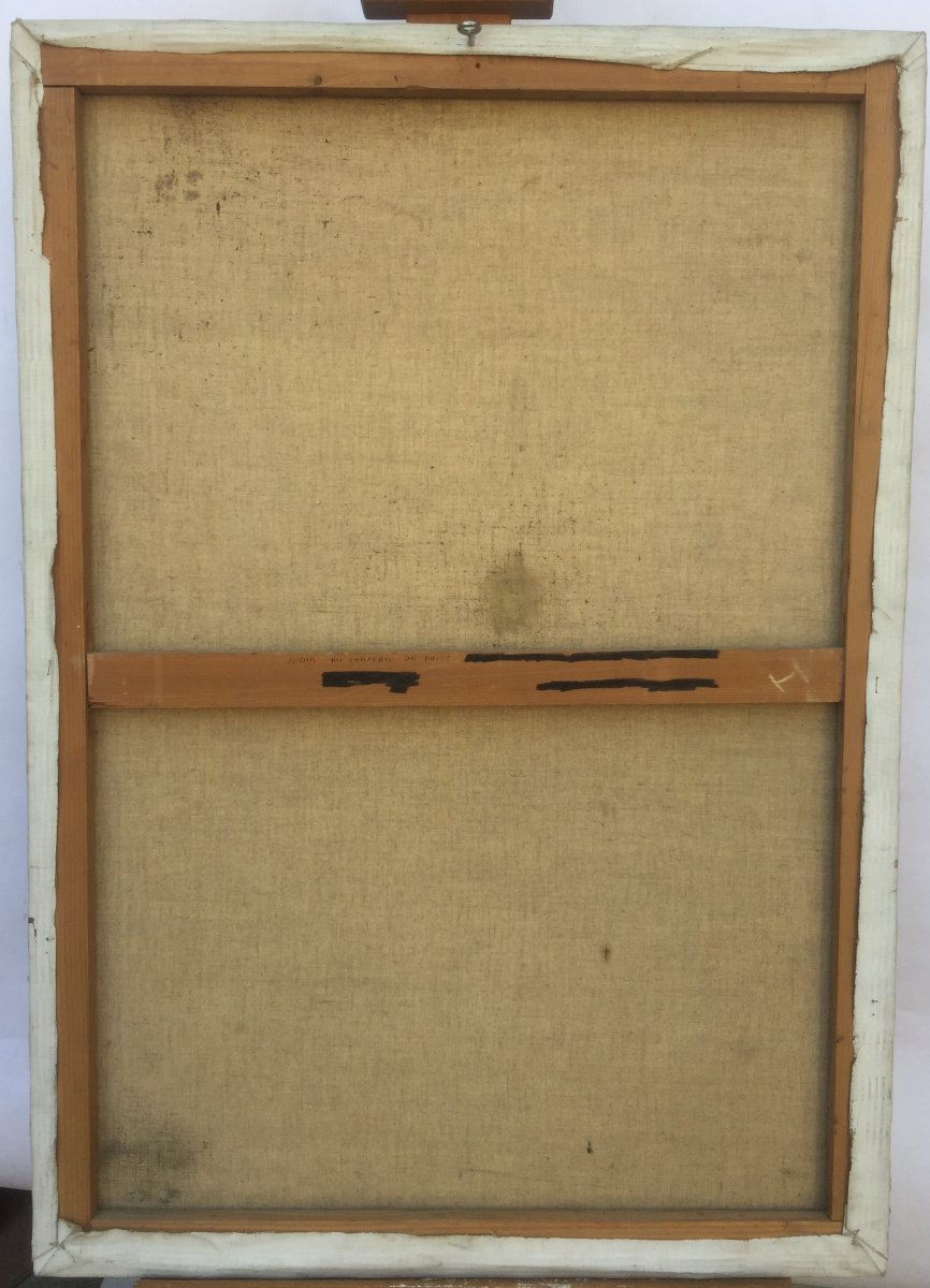 Fossier Pel., Coupeur de cannes cubain, huile sur toile, 92 x 65 cm-photo-1