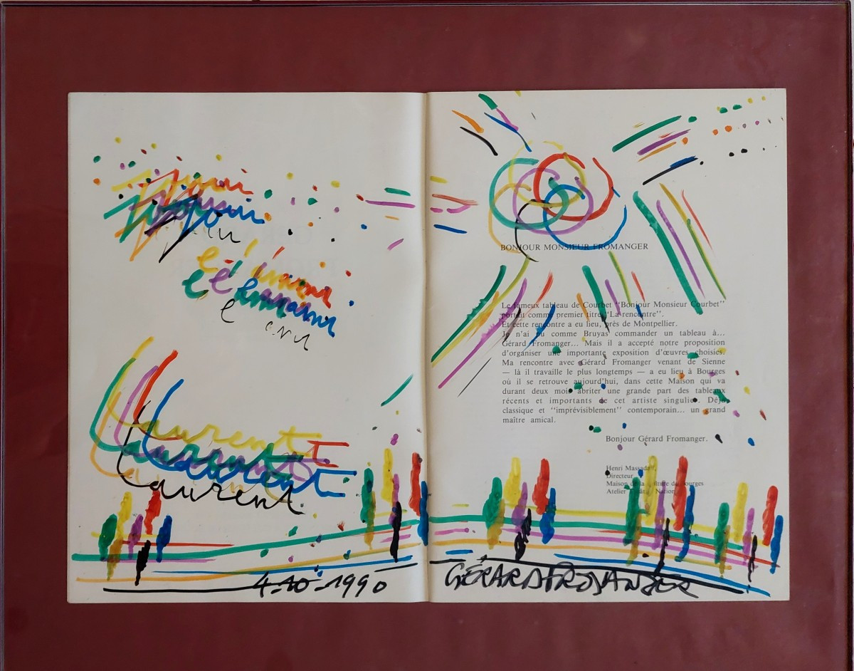 Gérard FROMANGER ( 1939-2021 ) Dessin aux feutres 1990