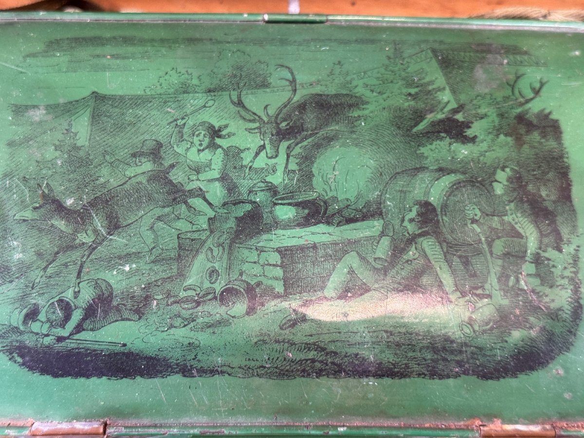 A 19th Century Painted Tin Herb Box-photo-4