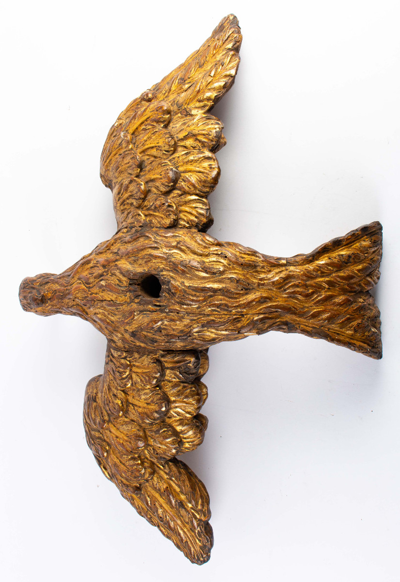 An 18th Century Gilded Wooden Eagle-photo-2
