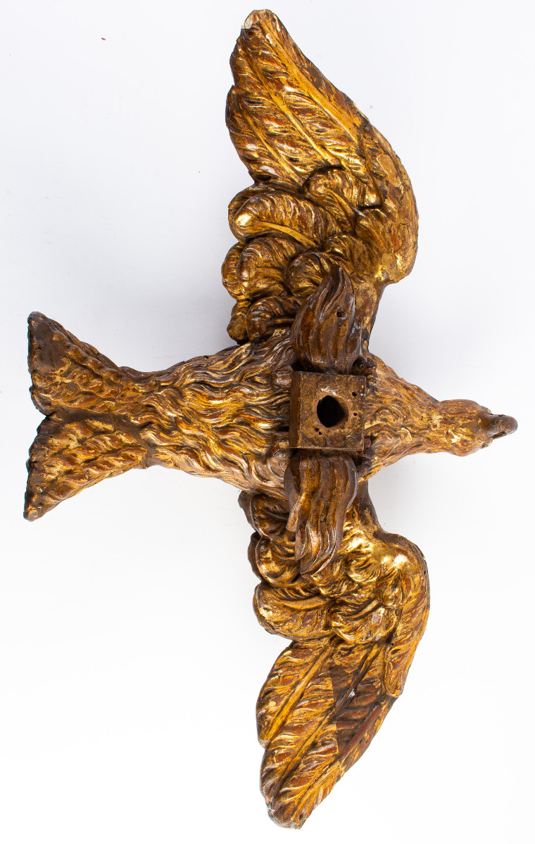 An 18th Century Gilded Wooden Eagle-photo-3