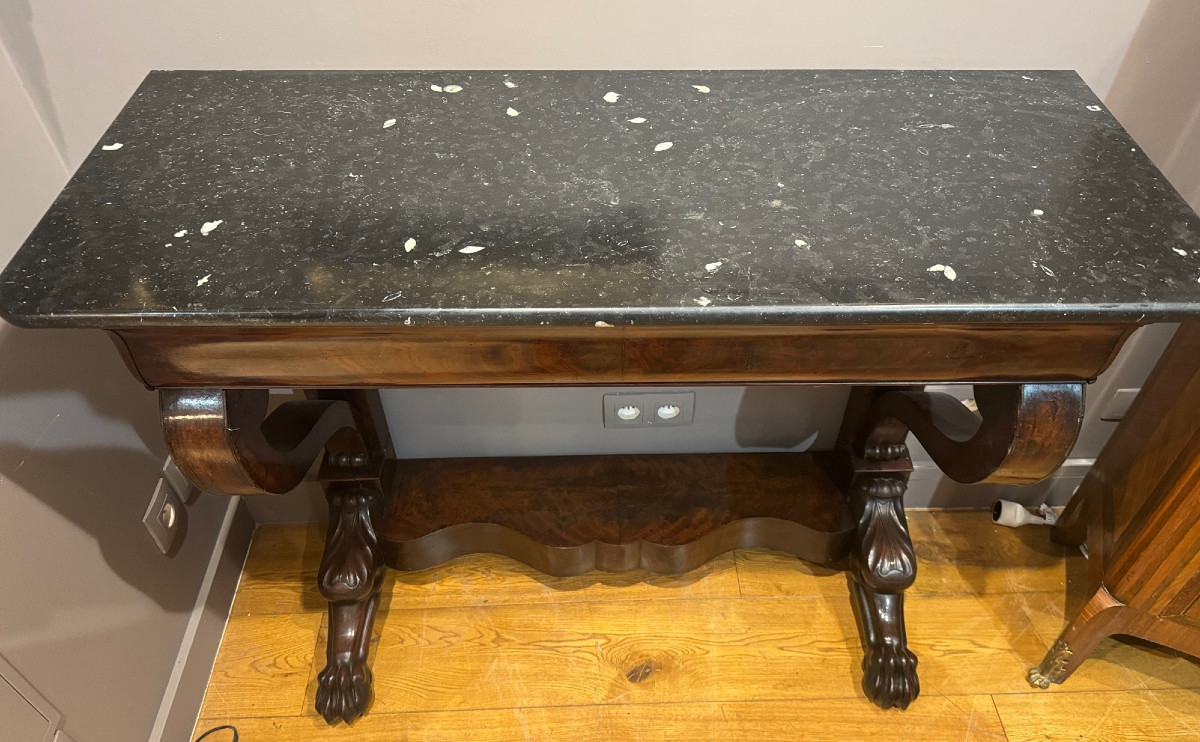une console restauration en acajou-photo-2