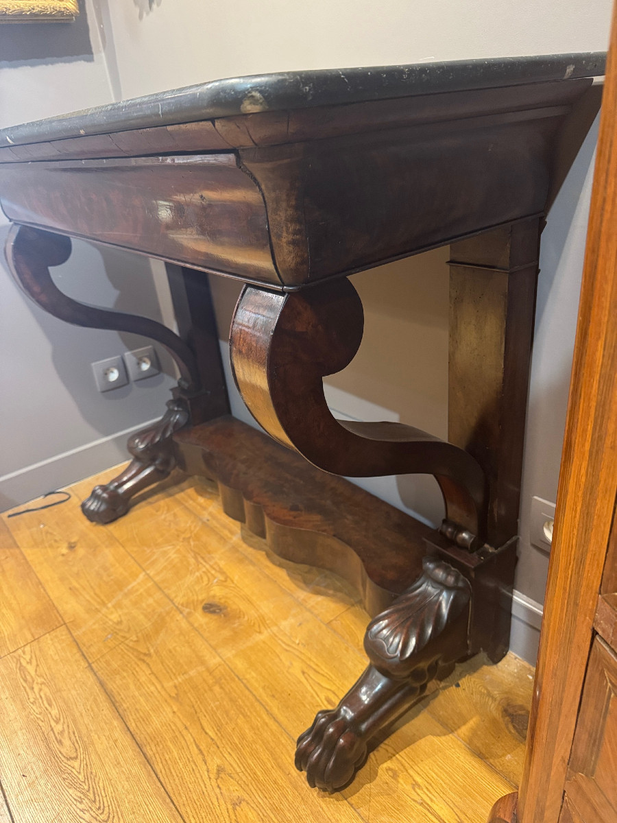 une console restauration en acajou-photo-3