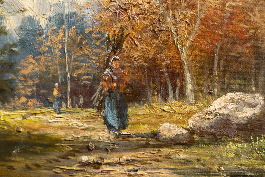 grande Huile sur toile signée P Schouten 19 eme siecle-photo-2