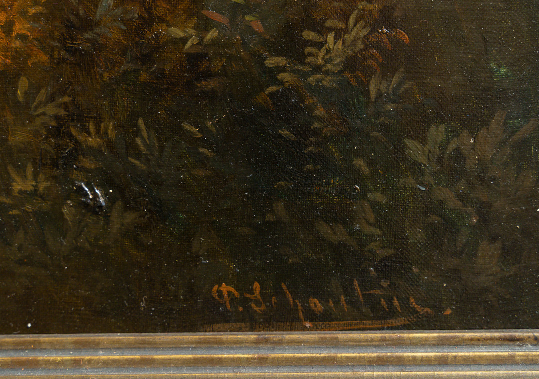 grande Huile sur toile signée P Schouten 19 eme siecle-photo-3