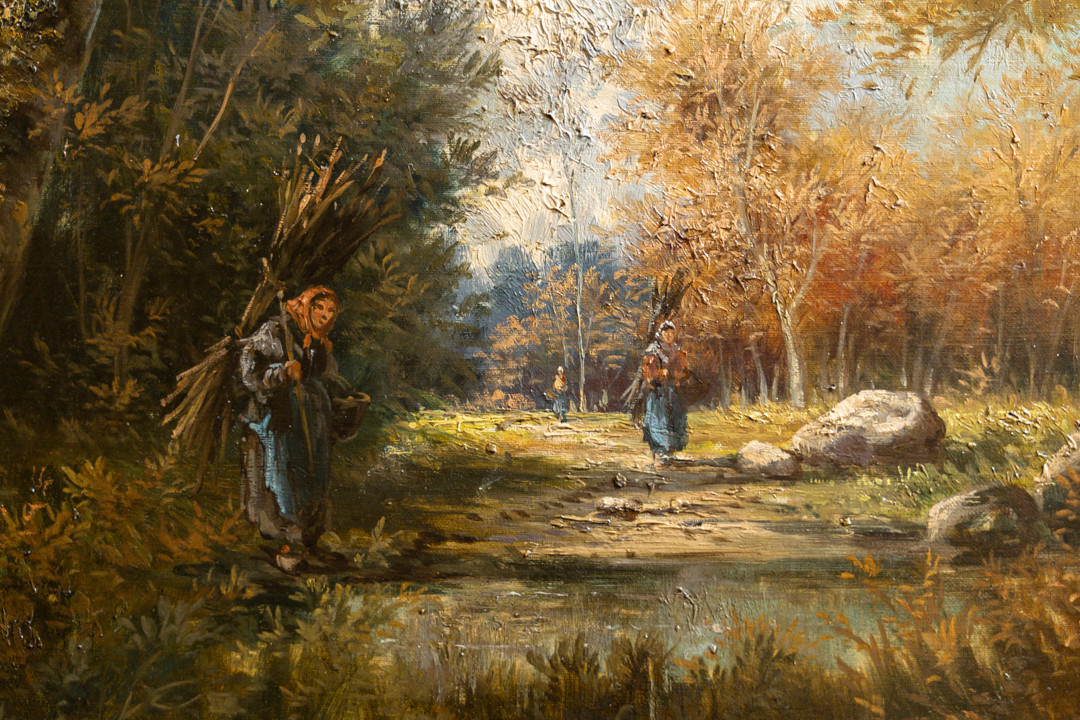grande Huile sur toile signée P Schouten 19 eme siecle-photo-4