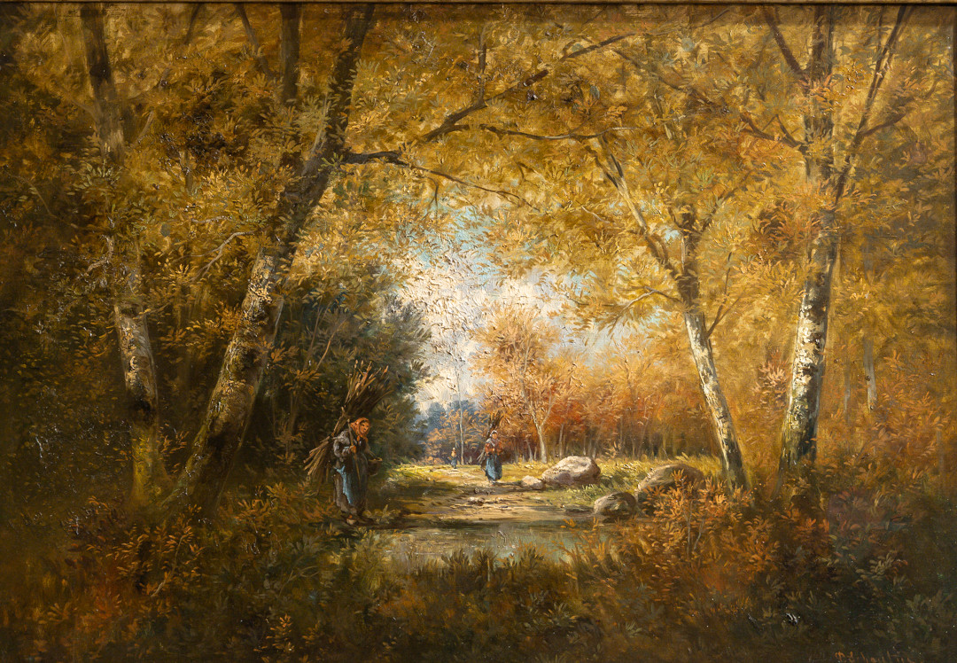 grande Huile sur toile signée P Schouten 19 eme siecle-photo-2