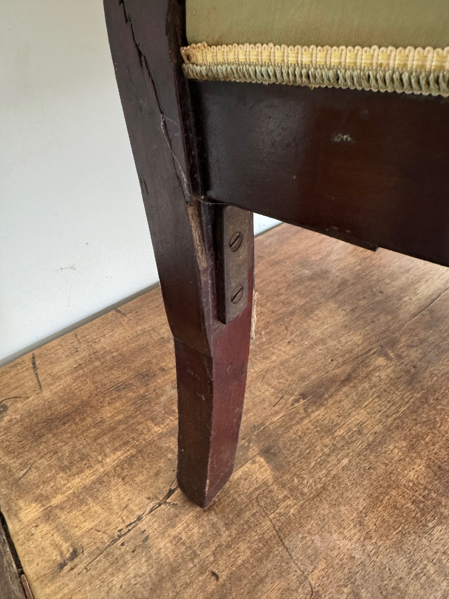 un ensemble :un  canapé ,une bergere , un fauteuil d'epoque empire-photo-4