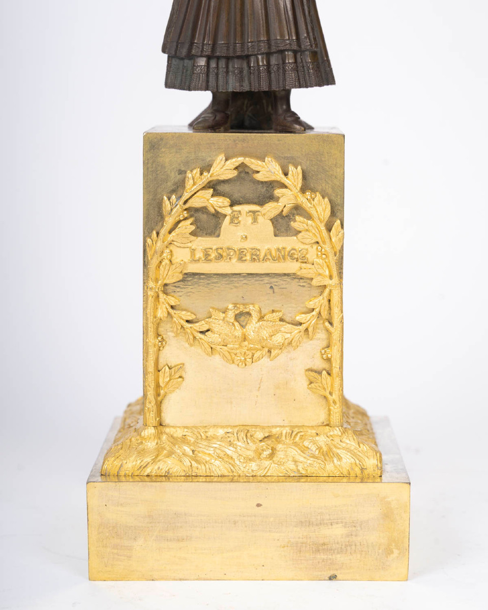 une paire de candelabres d'epoque empire aux musiciennes -photo-2