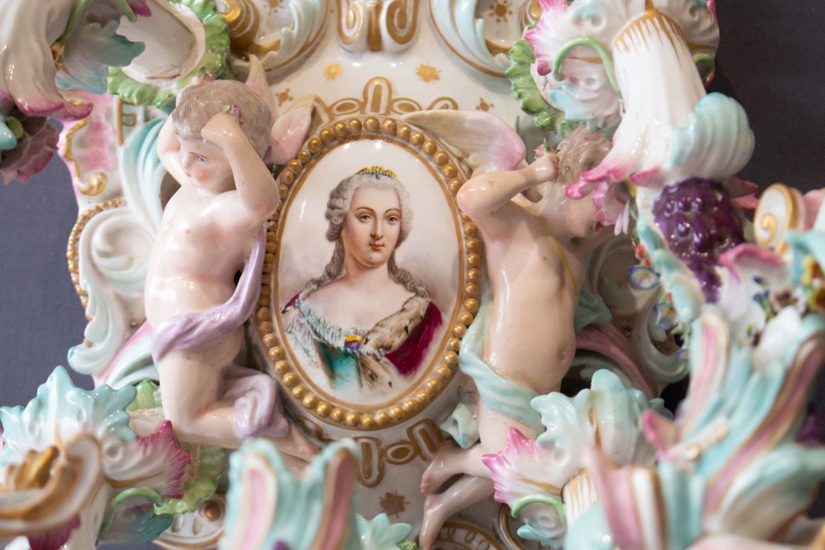  Importante Garniture En Porcelaine De meissen XIXème Siècle-photo-2