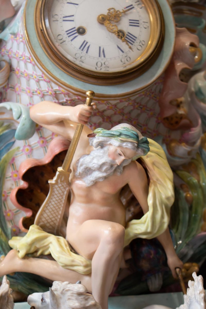  Importante Garniture En Porcelaine De meissen XIXème Siècle-photo-5