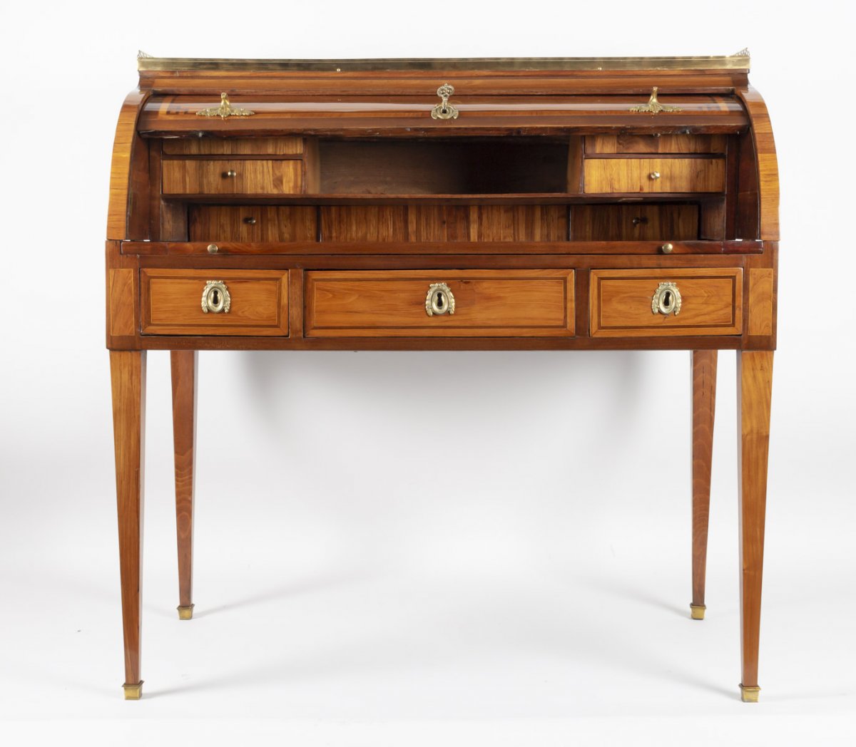 Louis XVI Cylinder Desk Stamped Vassou-photo-3