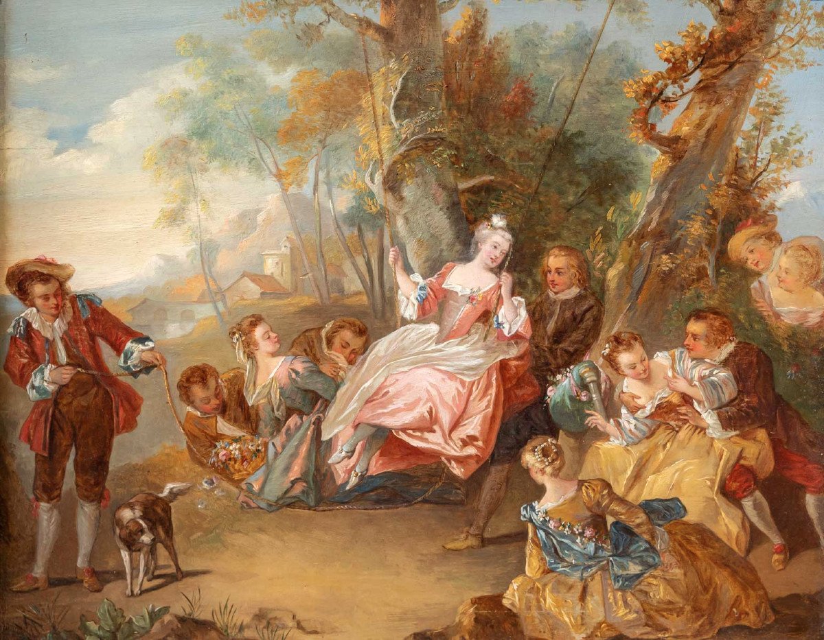 The Escarpolette Taken From The Painting By Jean Baptiste Pater-photo-2