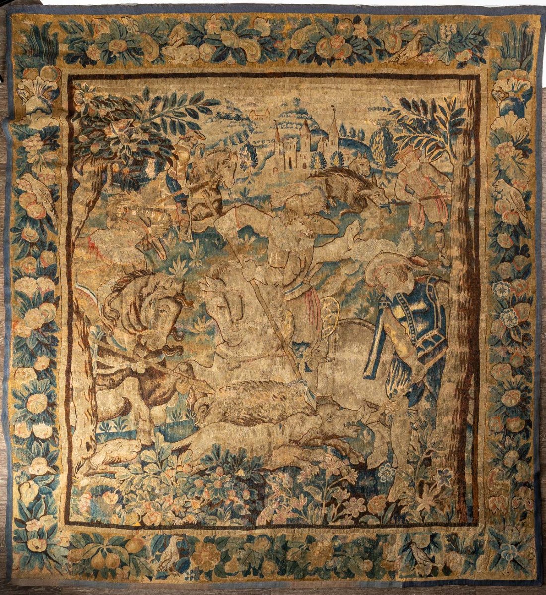 Tapisserie Des Flandres 16 Eme Siecle Une Chasse à l'Epieu