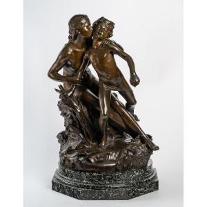 The Prairie And The Stream Bronze Signed Raoul Larche