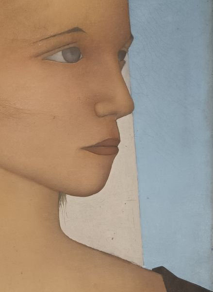  Jean Martin-roch (1905-1991). Portrait Of A Woman, Oil On Canvas (1945)-photo-3