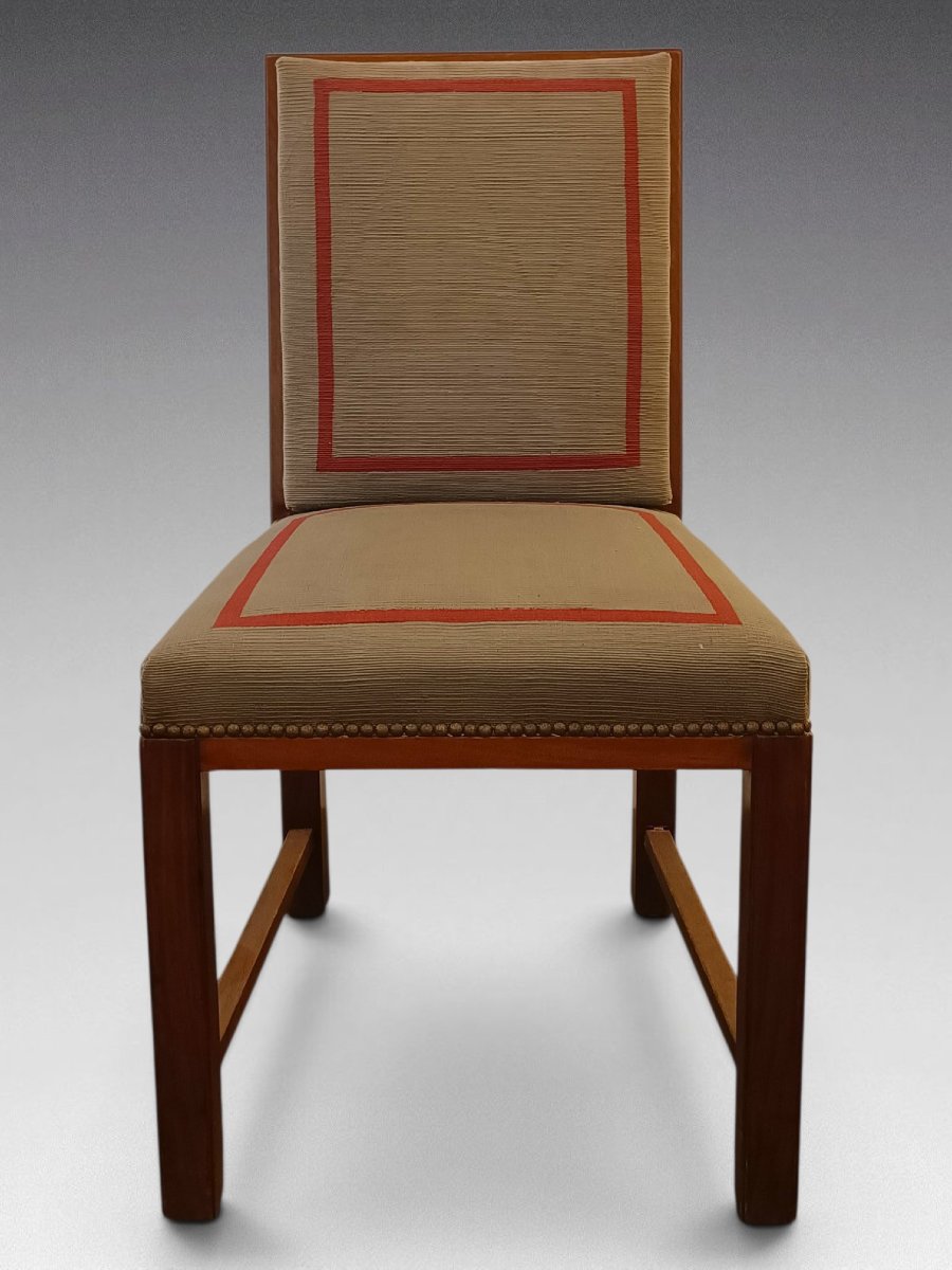 Jacques Adnet - Pair Of Neo-classical Chairs (1950)-photo-2