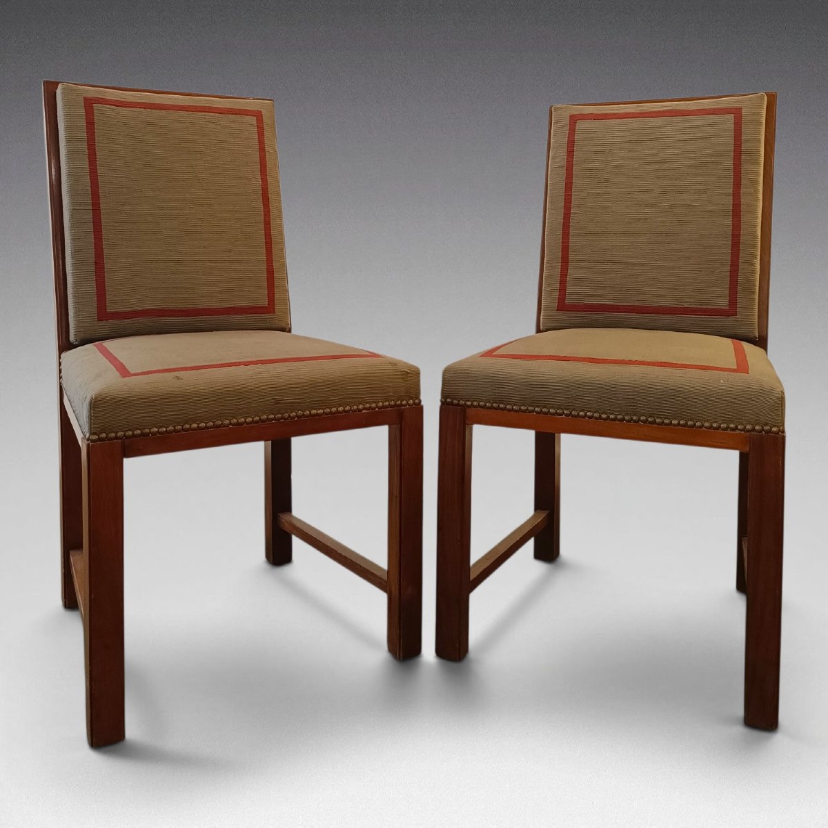 Jacques Adnet - Pair Of Neo-classical Chairs (1950)