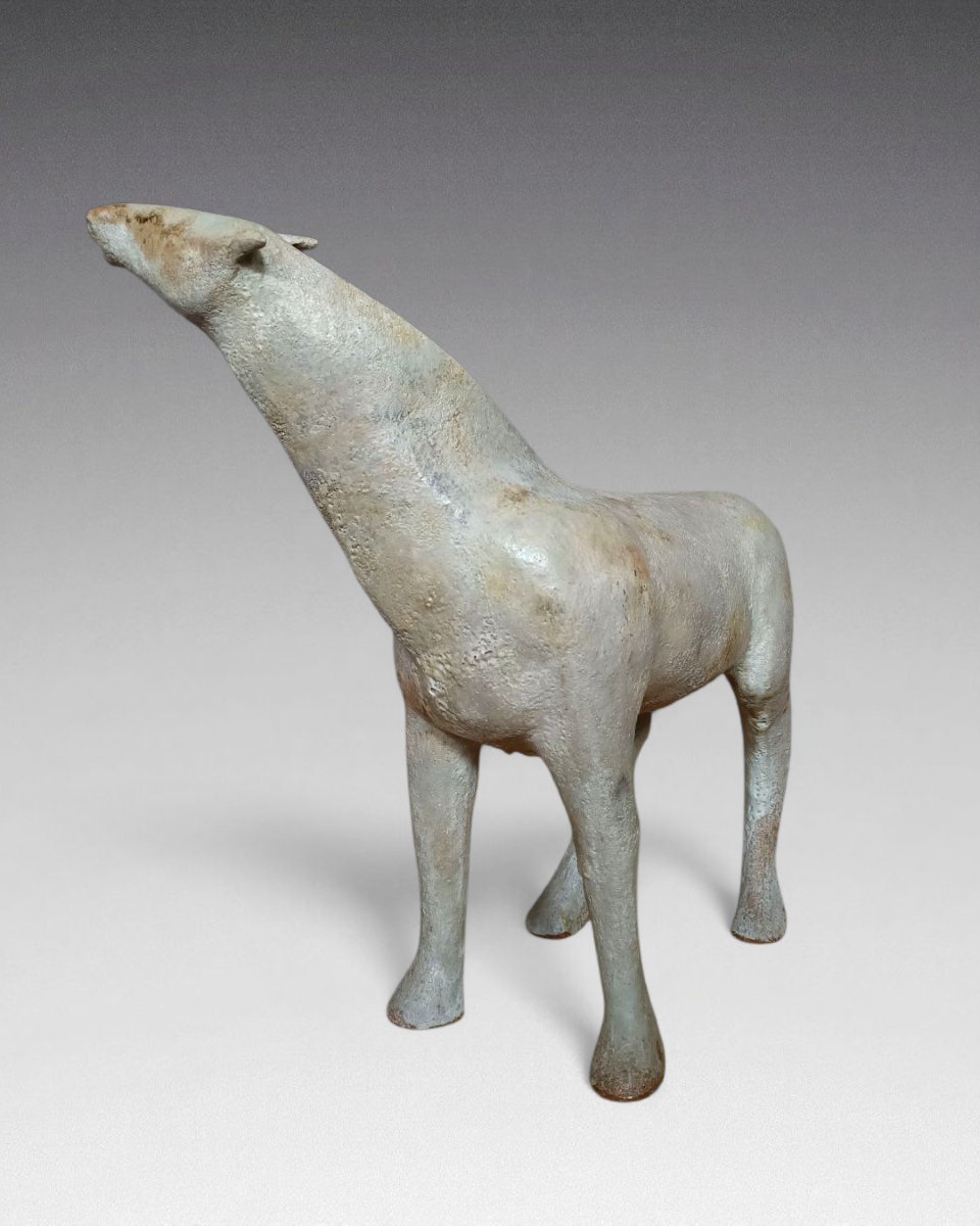 Cheval en céramique [dans le goût de Marino Marini] (vers 1950)-photo-3