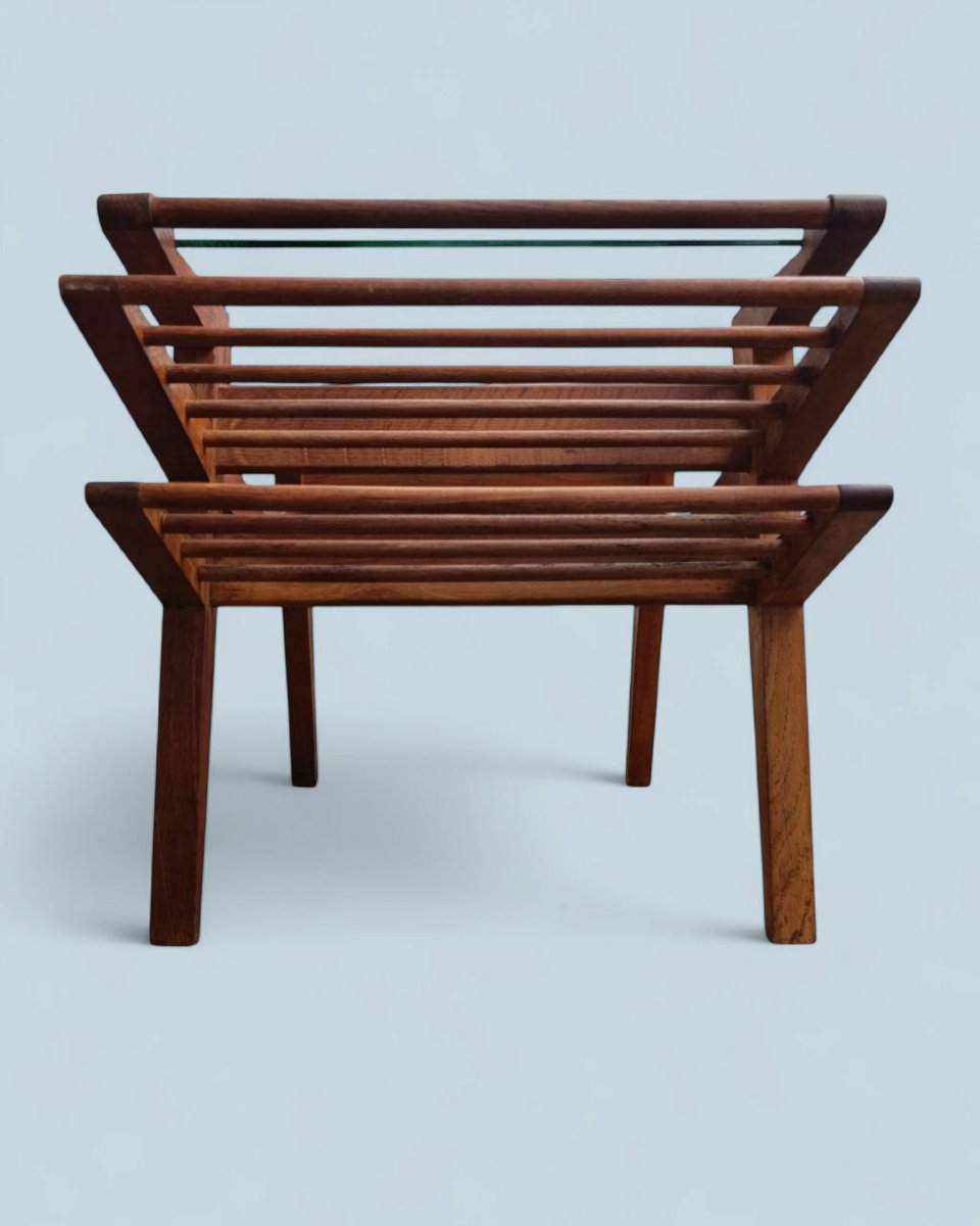  MAXIME OLD - Table basse en chêne. France (vers 1955)-photo-2