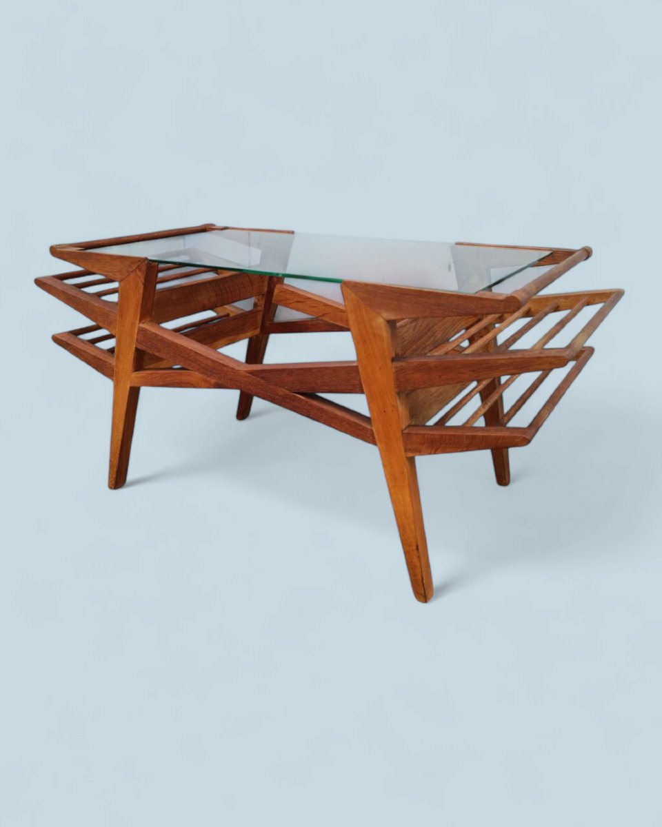  MAXIME OLD - Table basse en chêne. France (vers 1955)-photo-4