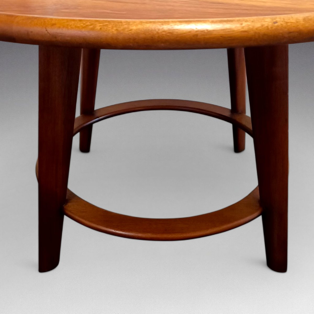 MAJORELLE - Table basse en palissandre et noyer vers 1920-photo-3