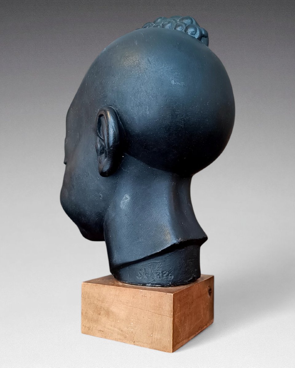  Riccardo Scarpa - Plaster Head Of A Child (circa 1950)-photo-2