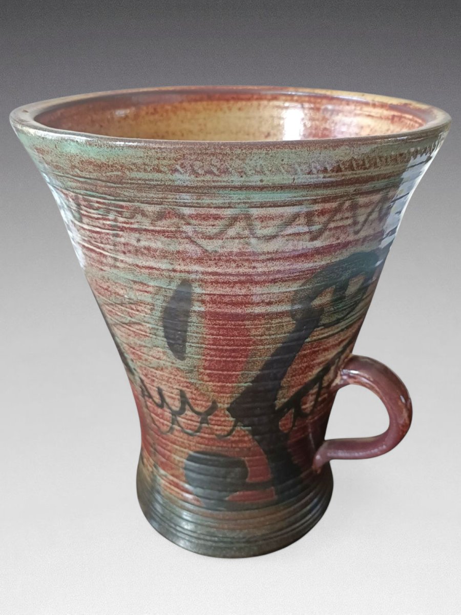 Accolay - Ceramic Vase. France (circa 1950)-photo-2