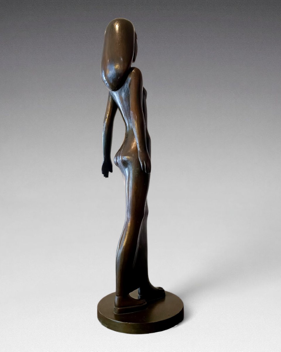 Riccardo Scarpa - Bronze Oriental Woman Italy (1970)-photo-3