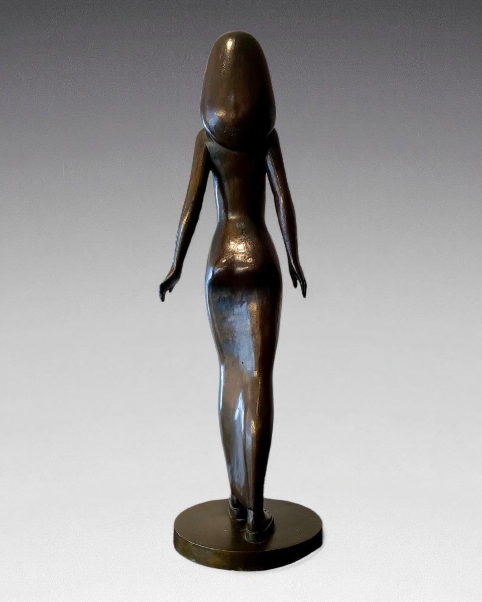 Riccardo Scarpa - Bronze Oriental Woman Italy (1970)-photo-4