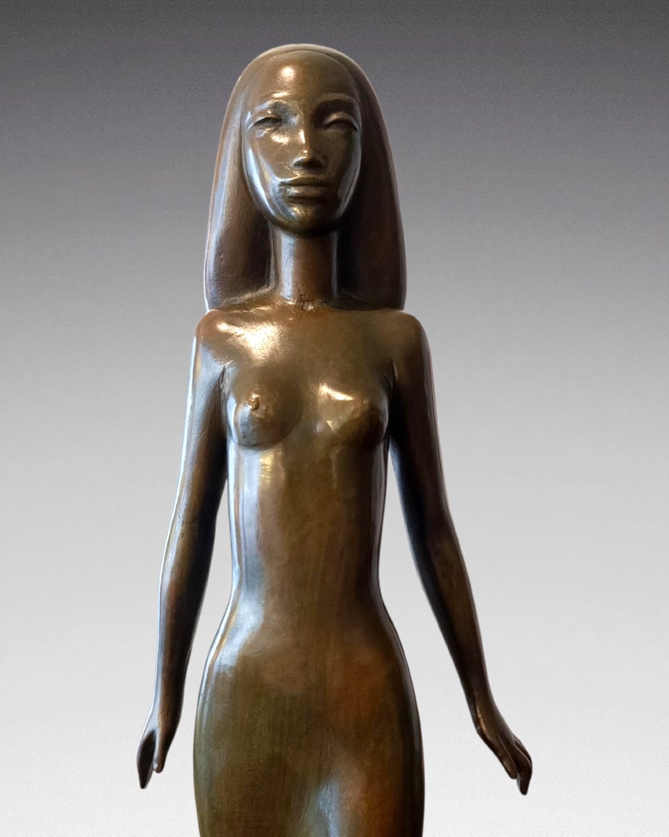 Riccardo Scarpa - Bronze Oriental Woman Italy (1970)-photo-2