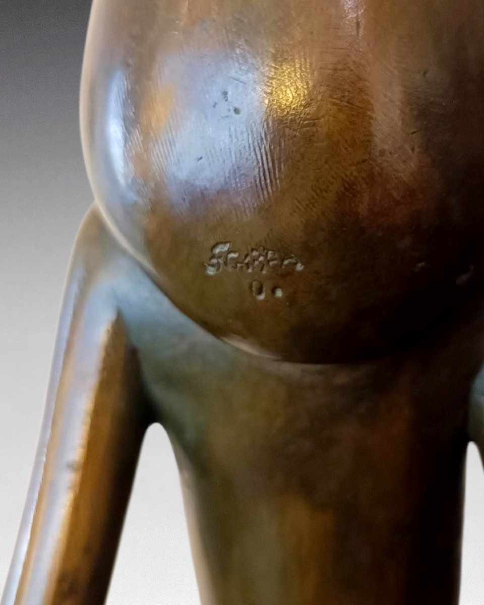 Riccardo Scarpa - Bronze Oriental Woman Italy (1970)-photo-3