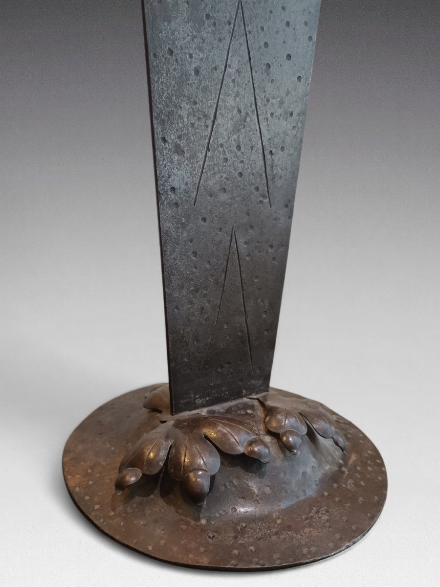 Hugo BERGER (dit GOBERG). Hibou; bougeoir et objet de fumeur multifonctions. Allemagne (1910)-photo-2