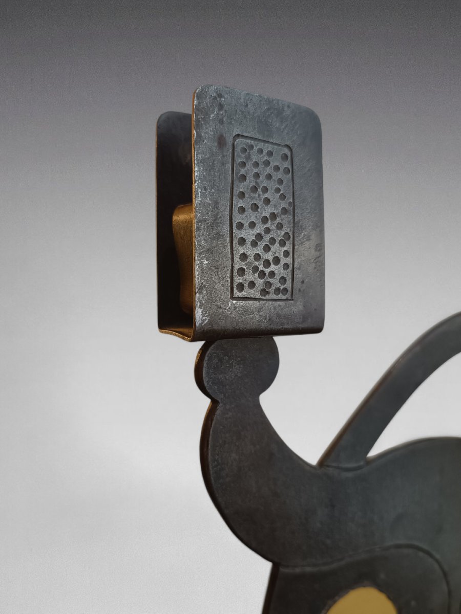 Hugo BERGER (dit GOBERG). Hibou; bougeoir et objet de fumeur multifonctions. Allemagne (1910)-photo-5