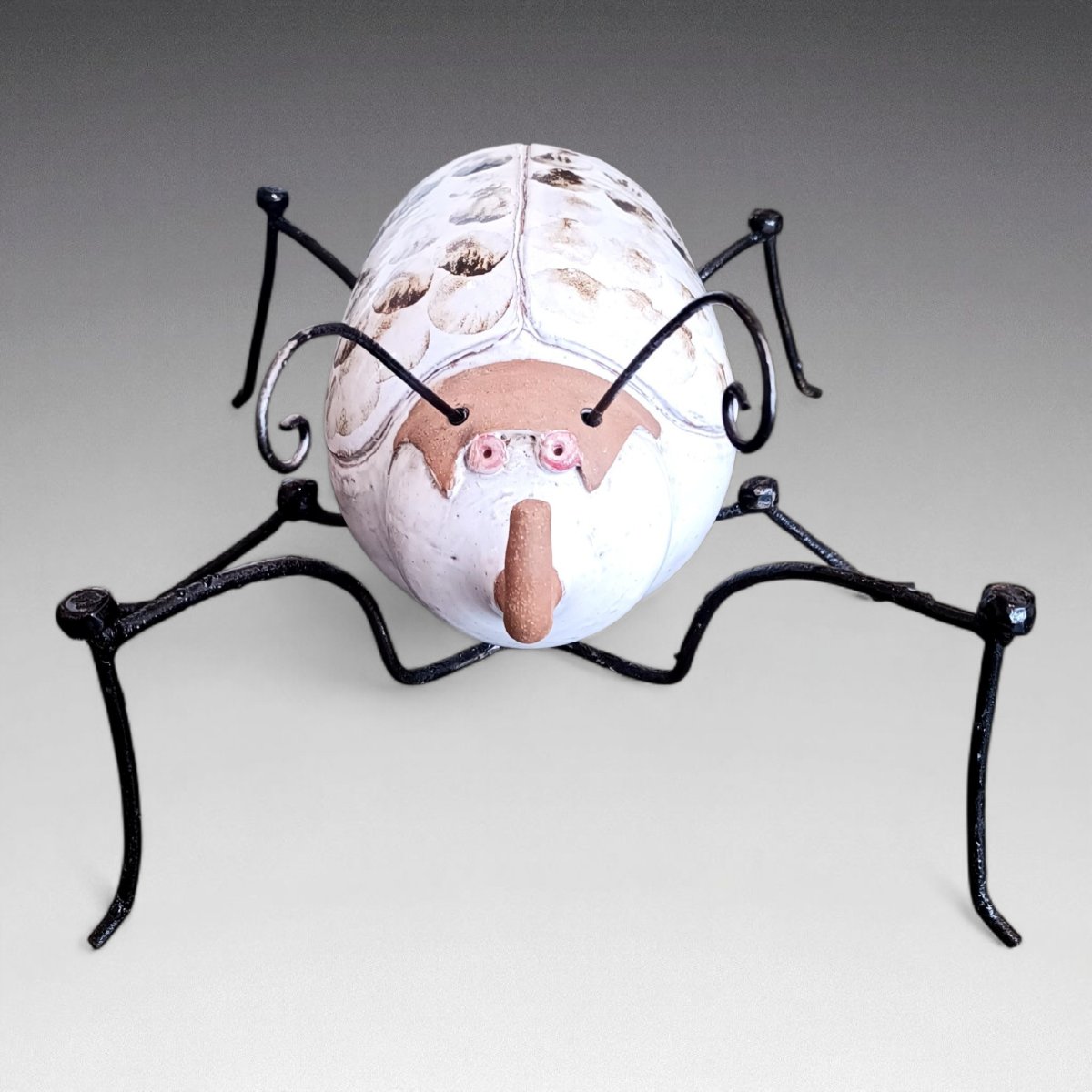 Albert Thiry - Ceramic And Wrought Iron Insect; Vallauris-photo-3