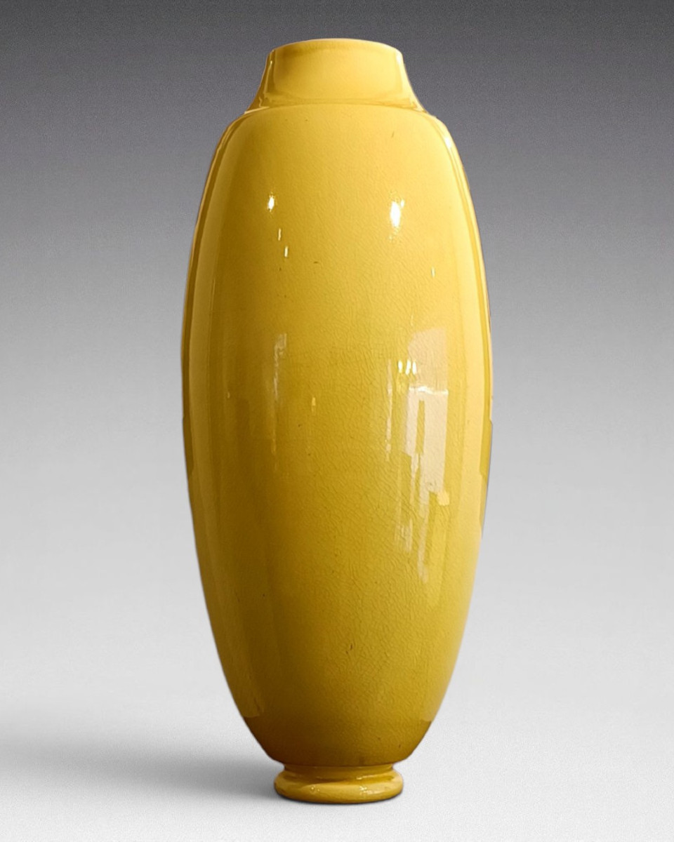  Sarreguemines - Large Ceramic Vase (circa 1900)