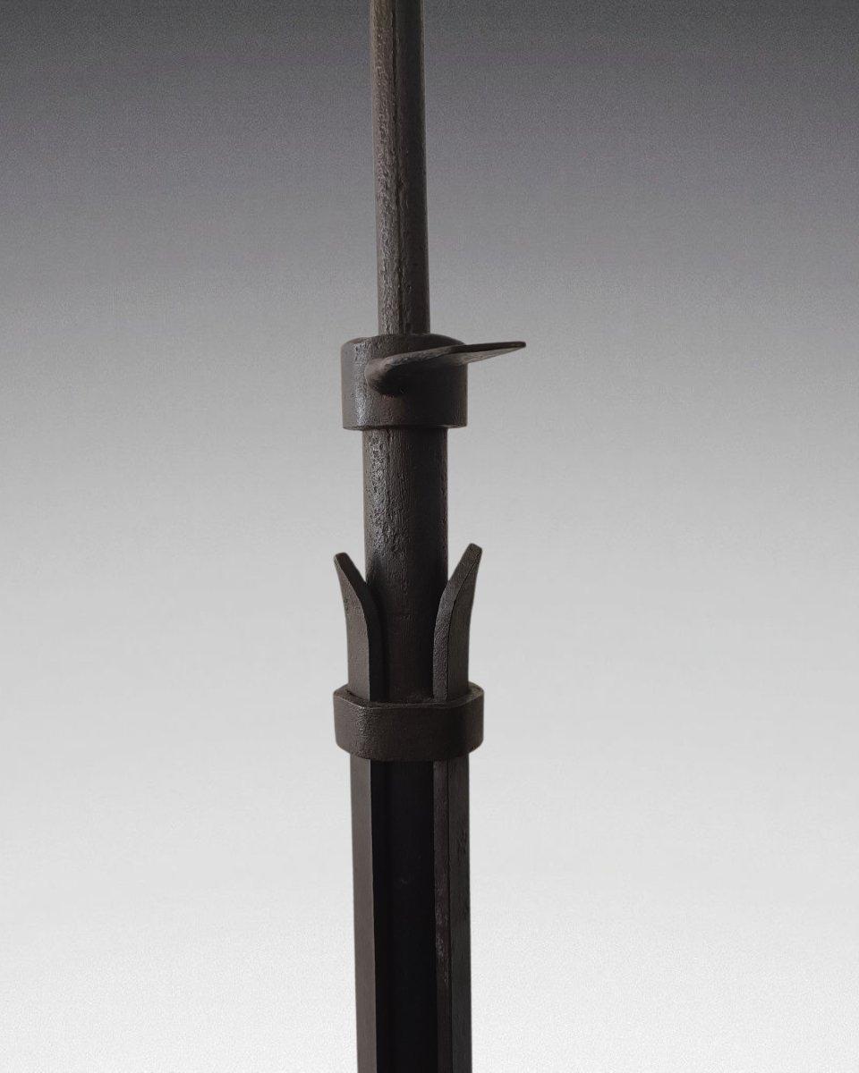 Lampadaire en fer forgé - Travail d'architecte - Hollande (vers 1950) -photo-3