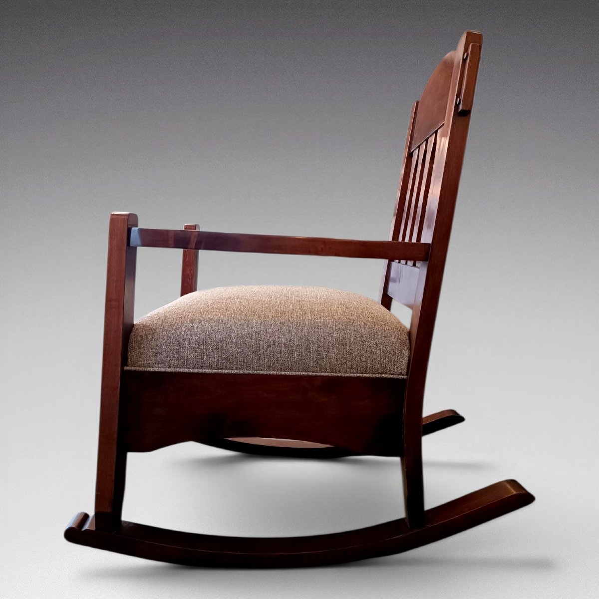 Stickley Brother's - Rocking Chair - Art&craft Usa ( Circa 1900)-photo-3