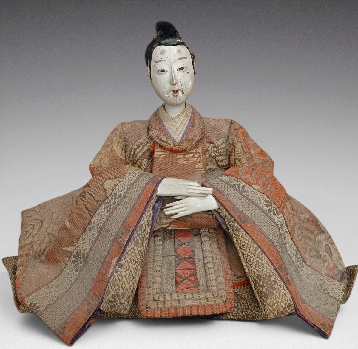  Japanese Dolls - Emperor And Empress - (circa 1880)-photo-2