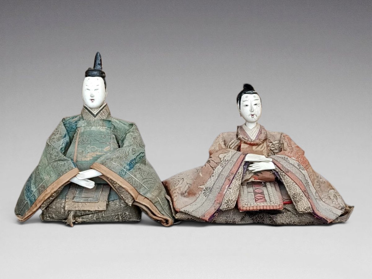  Japanese Dolls - Emperor And Empress - (circa 1880)