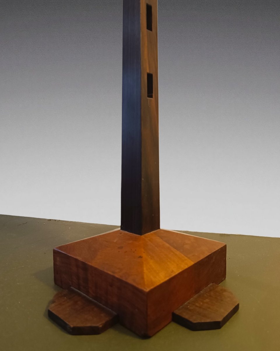 Lampe potence en acajou et palissandre (vers 1950)-photo-4