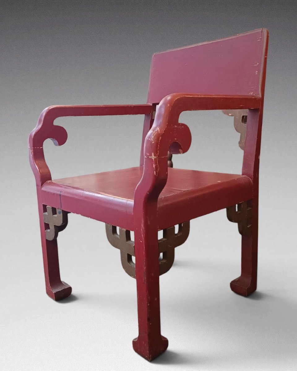  Fauteuil d'inspiration asiatique. France (vers 1920)-photo-2