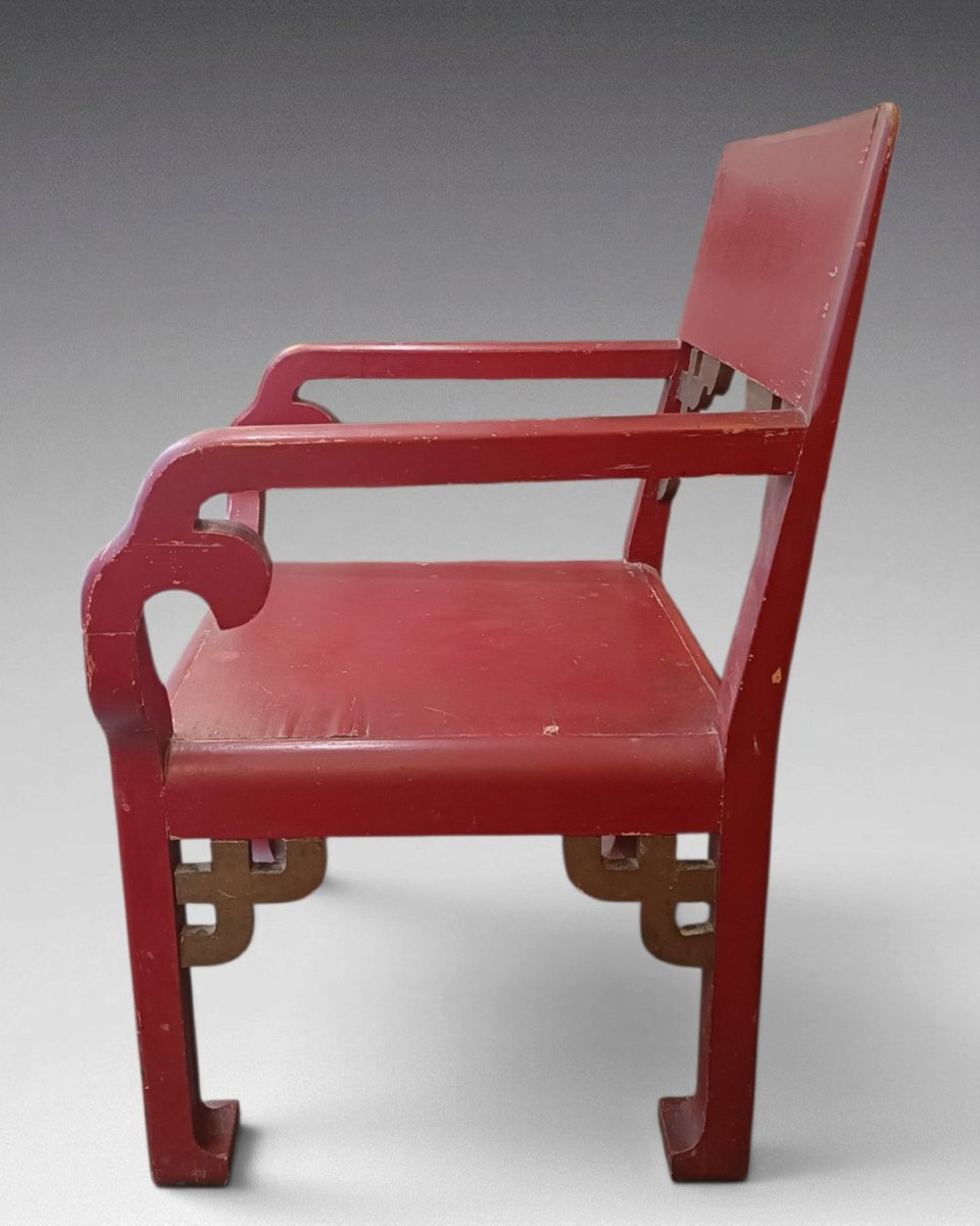  Fauteuil d'inspiration asiatique. France (vers 1920)-photo-3