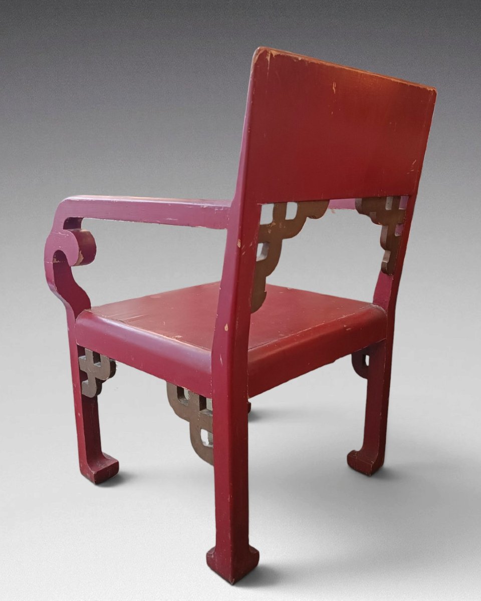  Fauteuil d'inspiration asiatique. France (vers 1920)-photo-4
