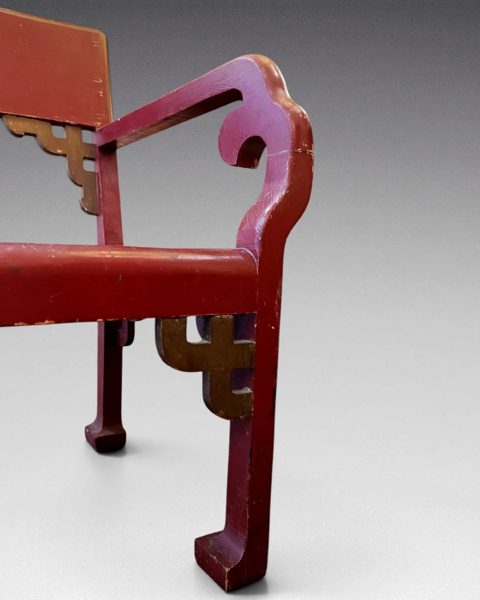  Fauteuil d'inspiration asiatique. France (vers 1920)-photo-2
