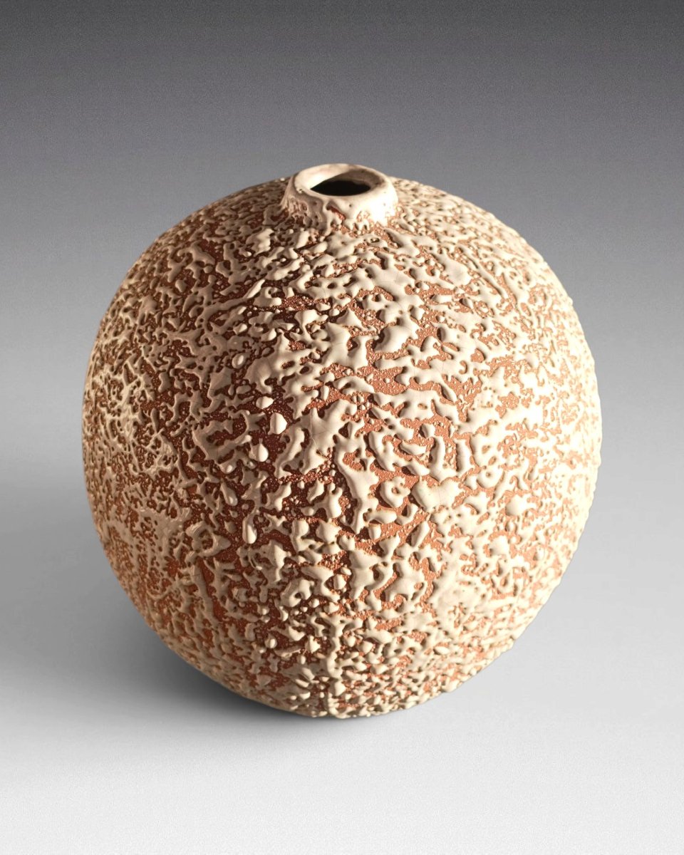 CAB (Céramique d'art de Bordeaux) - Grand vase en céramique à décor d'émail crispé (vers 1930)