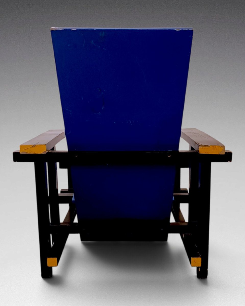  Paire de Fauteuils d'après Gerrit Rietveld - Fabrication ancienne-photo-7
